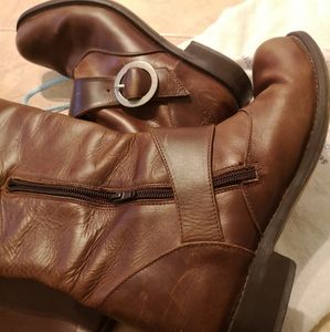 John Fluevog Adrians Heidi Leather Boots, Size 8